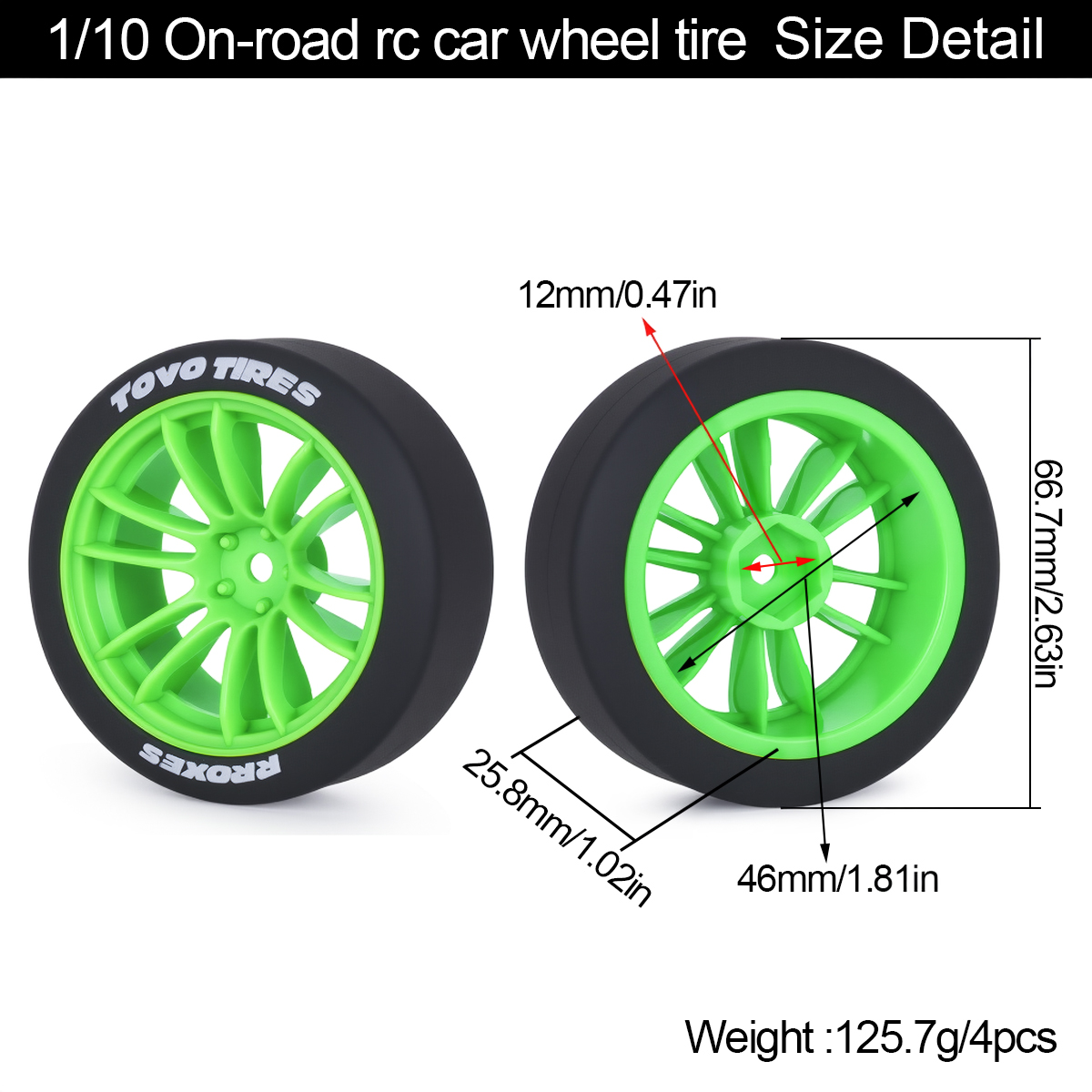 4Pcs Hard Drift Tires Wheel Ty - Rc Hobby Drift Car 评论和价格